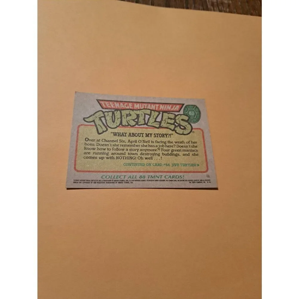 1989 Topps TMNT Trading Card 63 Teenage Mutant Ninja Turtles - Picture 2 of 3